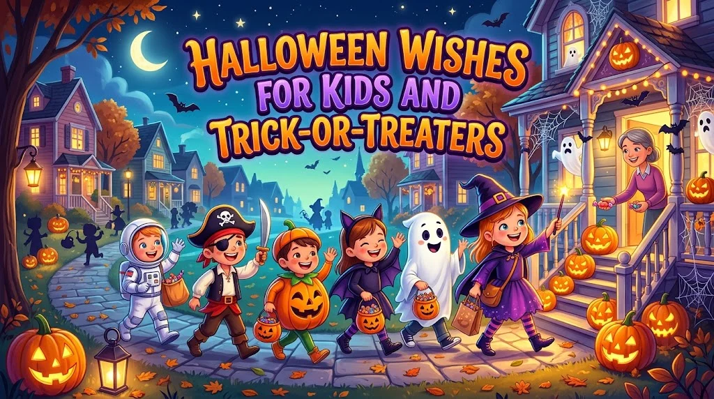 Halloween Wishes for Kids and Trick-or-Treaters.
